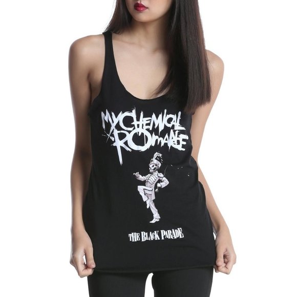 My Chemical Romance The Black Parade rock Girls Racer Tank Top M NWT made USA - Picture 1 of 3